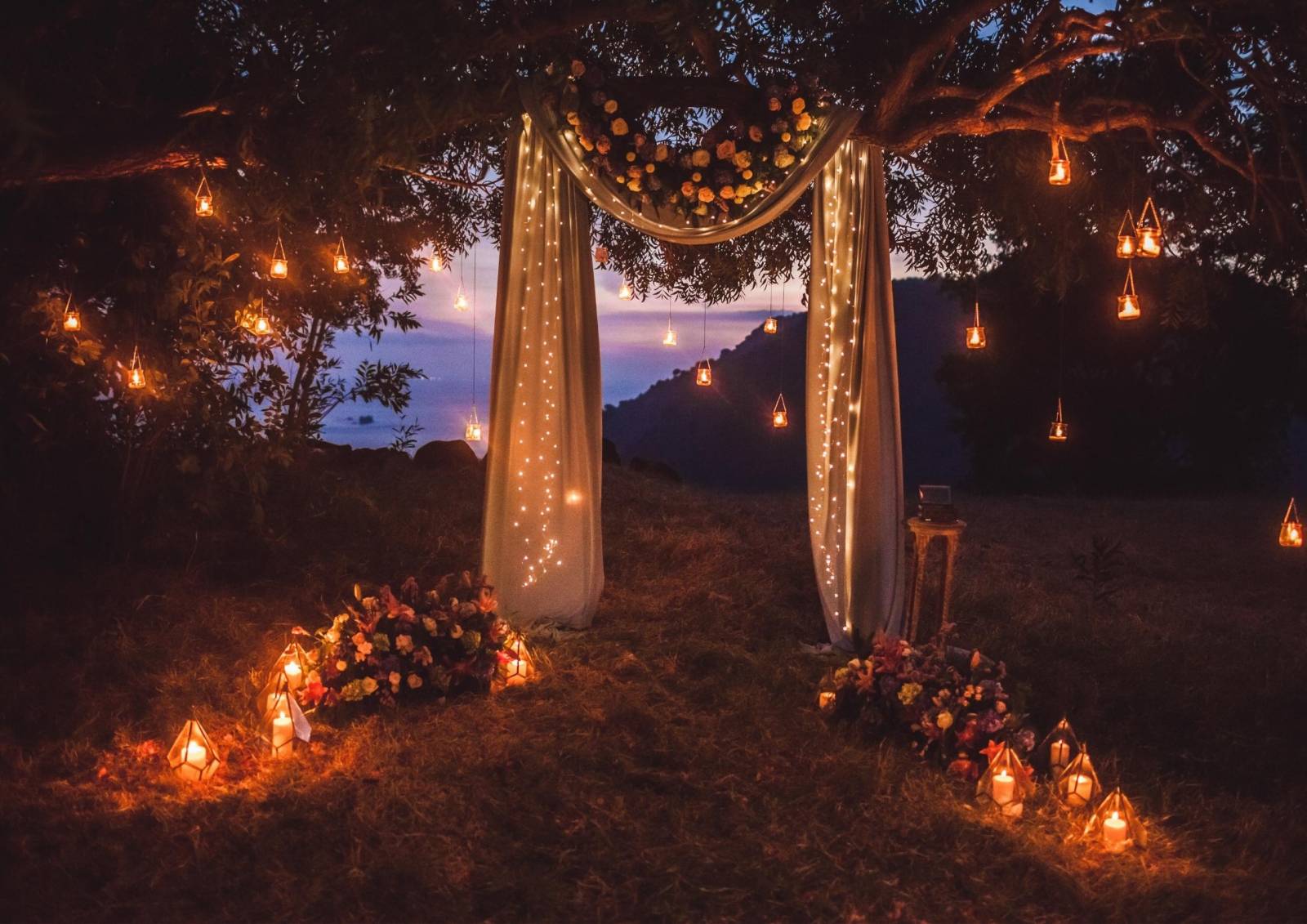 Comment réaliser un ciel étoilé pour un mariage avec des lumières led déco
